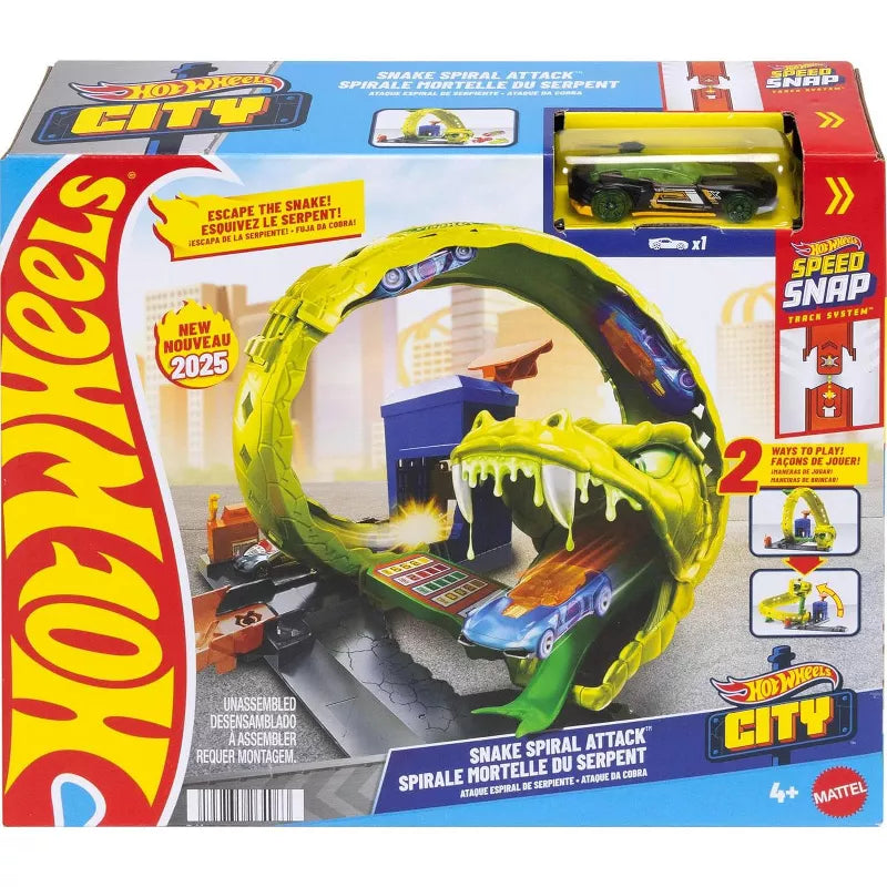 Hot Wheels Toy Car Track Set, Snake Gas Station Playset with 1:64 Scale Die-Cast Vehicle thumbnail