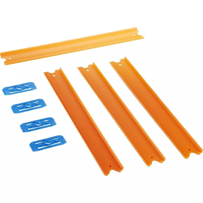 Hot Wheels Track Builder Unlimited Straight Track Pack, 4 Track Connectors & 4 Track Pieces thumbnail