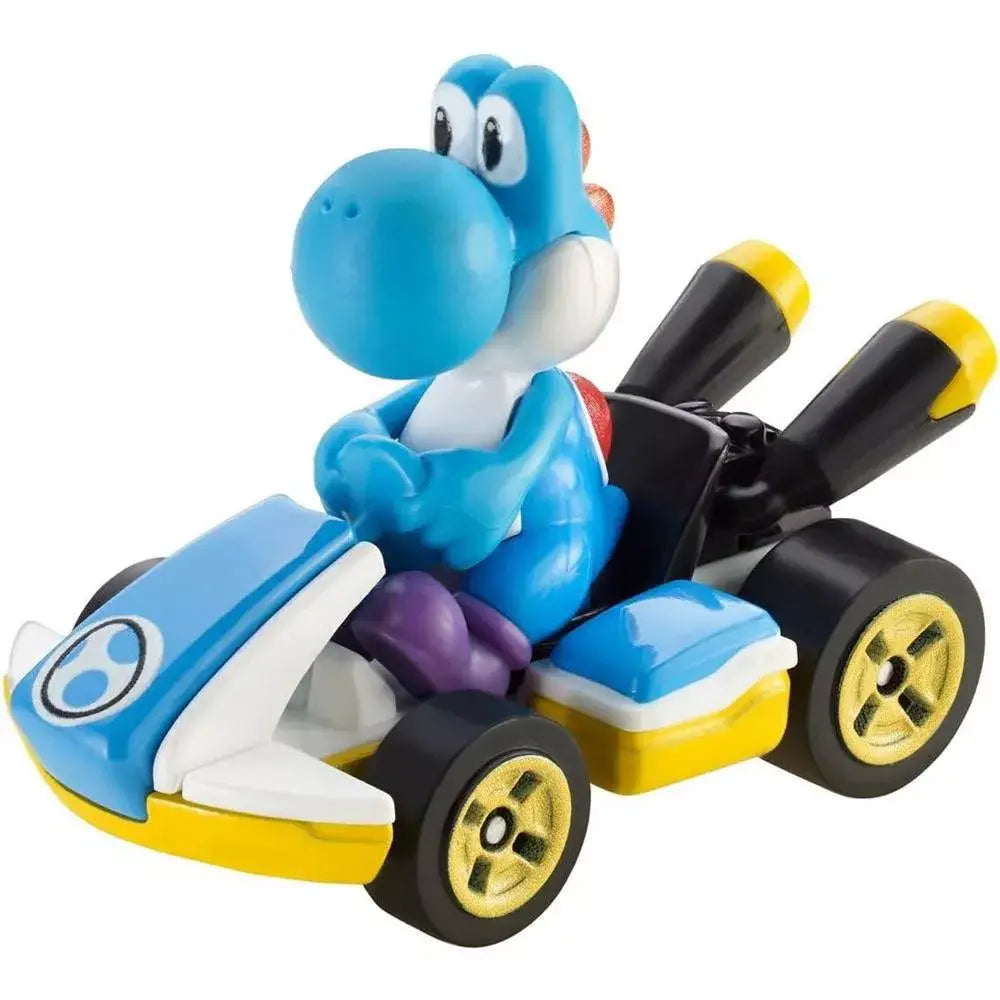 Hot wheels Mario Kart Light-Blue Yoshi  Standard Kart GBG35 thumbnail