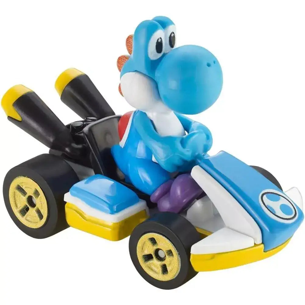 Hot wheels Mario Kart Light-Blue Yoshi  Standard Kart GBG35 thumbnail