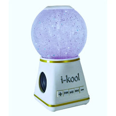 I-kool 4 Changing Colors Water Dancing Speaker Bluetooth Wireless Globe WHITE