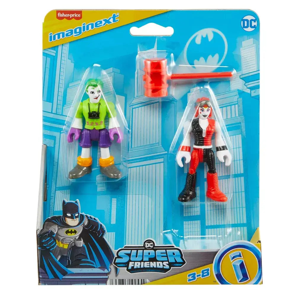 Imaginext DC Super Friends The Joker & Harley Quinn Figure Set, 3 Pieces thumbnail