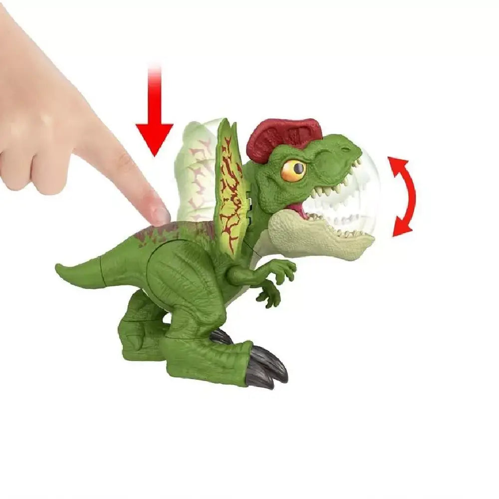 JURASSIC WORLD UNCAGED FIERCE LAUNCHIN' DILOPHOSAURUS HNT66 thumbnail