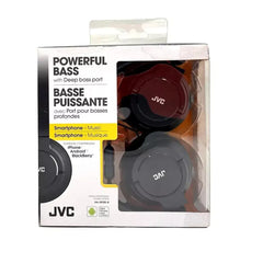 JVC Lightweight Flat Foldable Headphone with Mic, BLACK