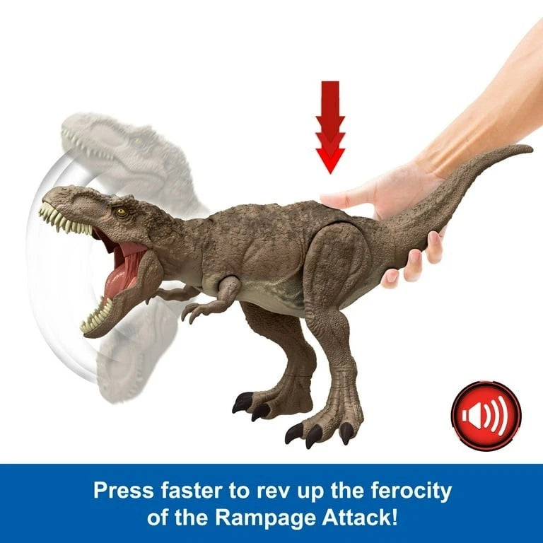 Jurassic World All-Out Attack Tyrannosaurus Rex Action Figure Toy thumbnail