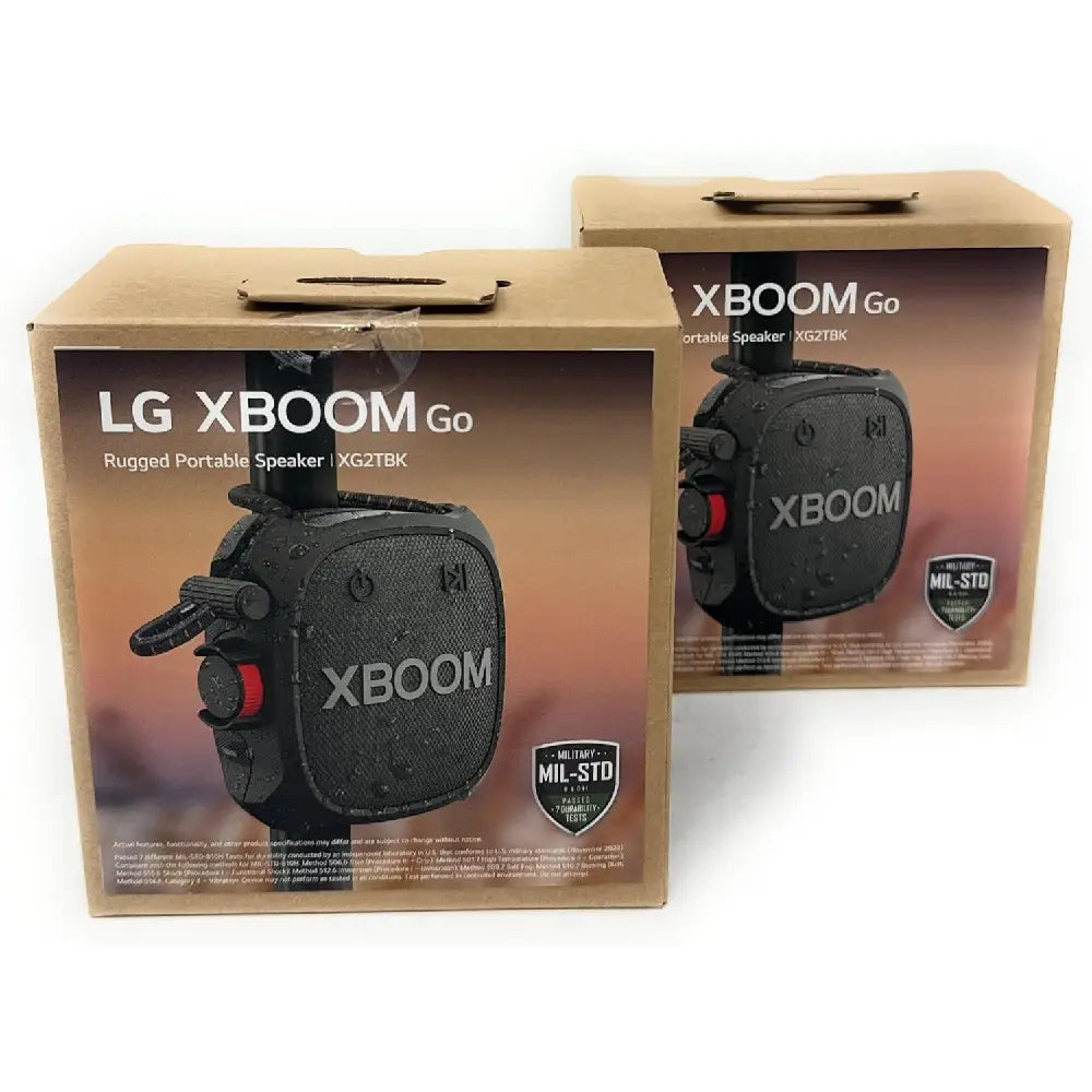 LG XG2T XBOOM Go Wireless Speaker with Powerful Sound and up to 10 HRS of Battery 2 pack XG2T-BK-X2 thumbnail