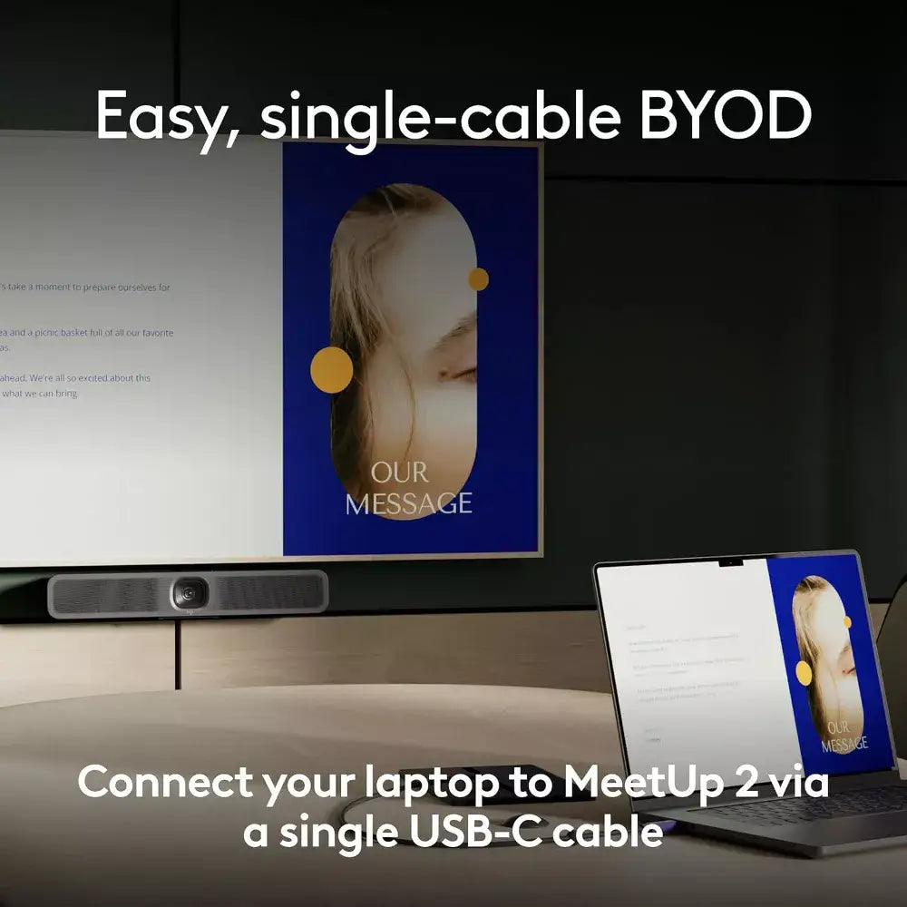 Logitech Active USB Cable Single-Cable BYOD Connection with MeetUp 2 952-000195 thumbnail