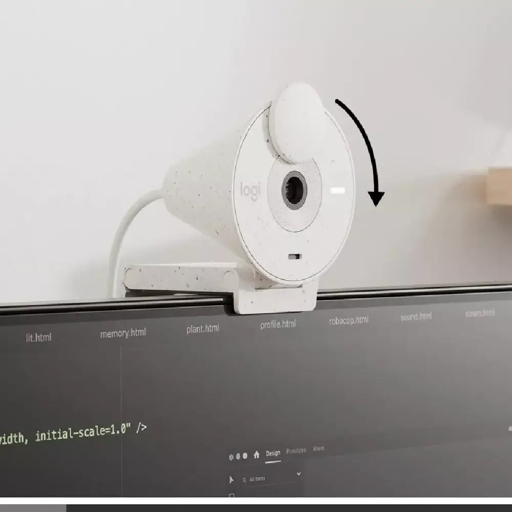 Logitech Brio 300 Full HD Webcam with Privacy Shutter, Off White 960-001441 thumbnail