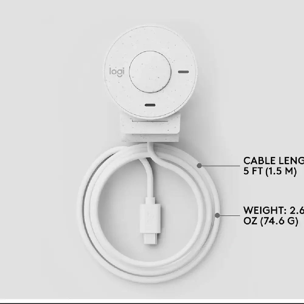 Logitech Brio 300 Full HD Webcam with Privacy Shutter, Off White 960-001441 thumbnail