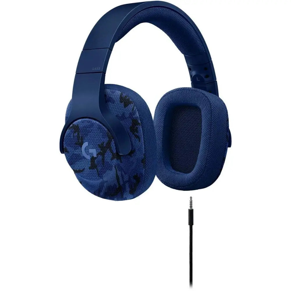 Logitech G433 7.1 Surround Gaming Headset Blue Camo thumbnail
