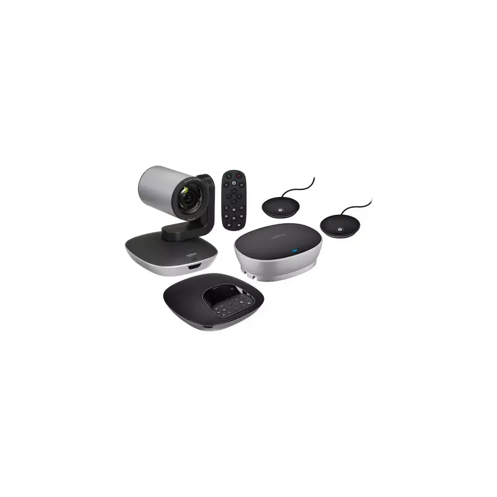 Logitech Group Video Conferencing Bundle with Expansion Mics for Big Meeting Rooms, Black and Silver 960-001060 thumbnail