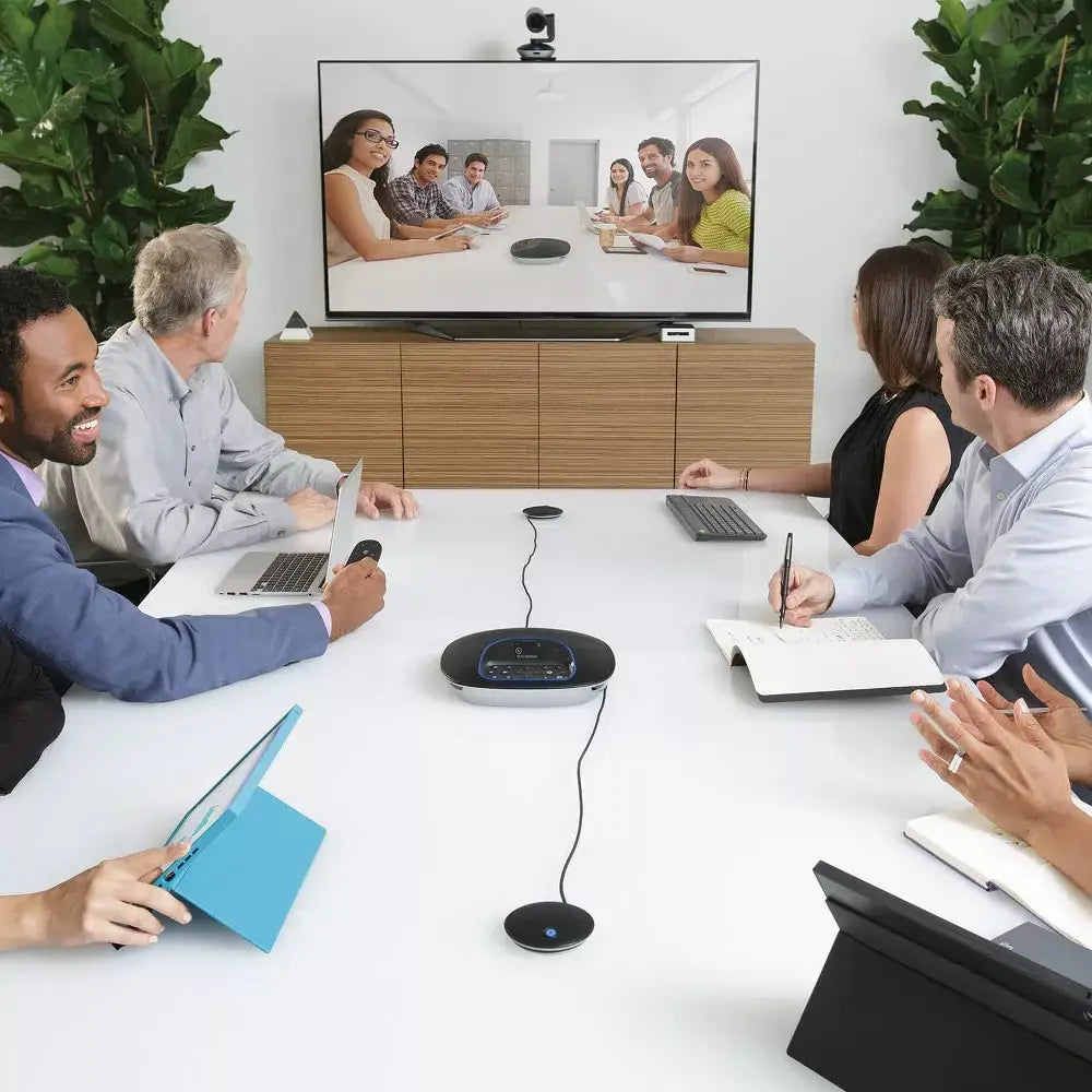 Logitech Group Video Conferencing Bundle with Expansion Mics for Big Meeting Rooms, Black and Silver 960-001060 thumbnail