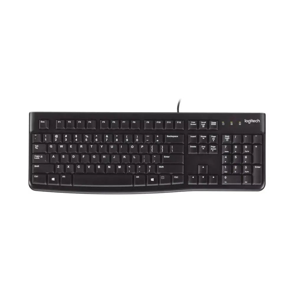 Logitech K120 USB Wired Standard Keyboard 920-010015 For Education With Silicone Cover included thumbnail