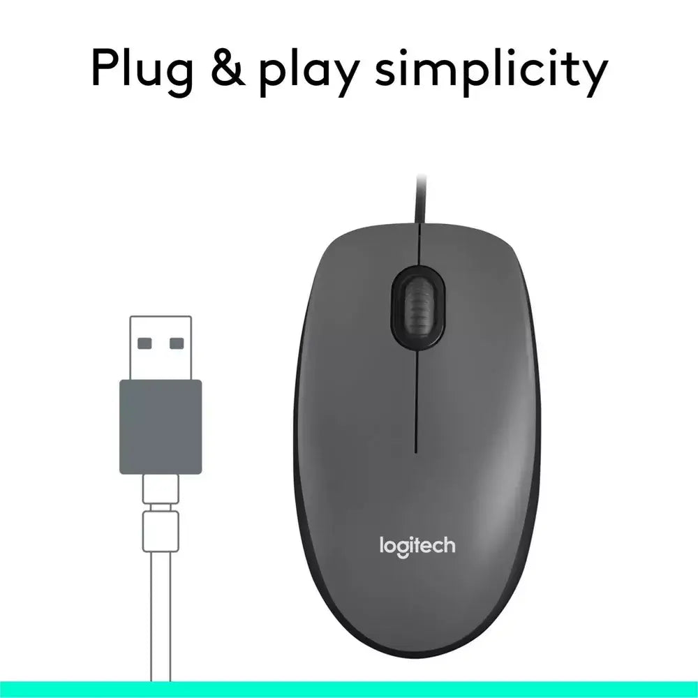 Logitech M100 Optical Mouse 910-001601 thumbnail