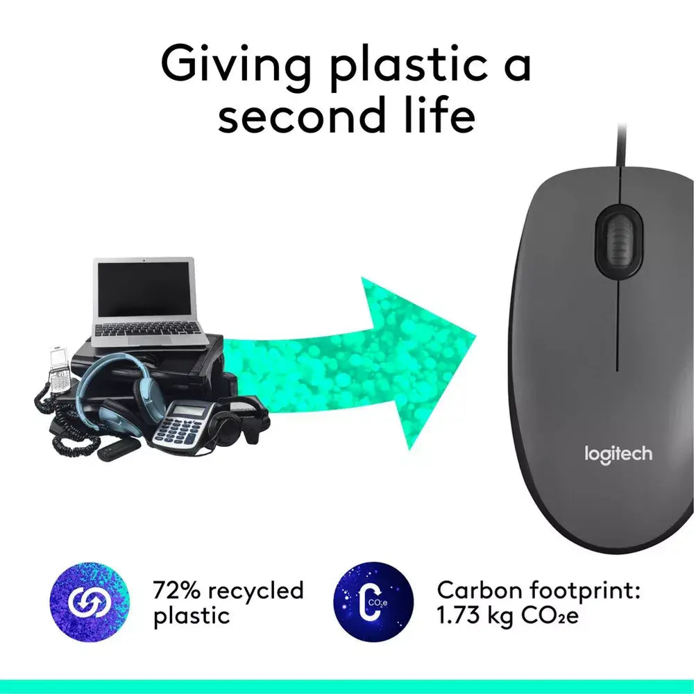 Logitech M100 Optical Mouse 910-001601 thumbnail