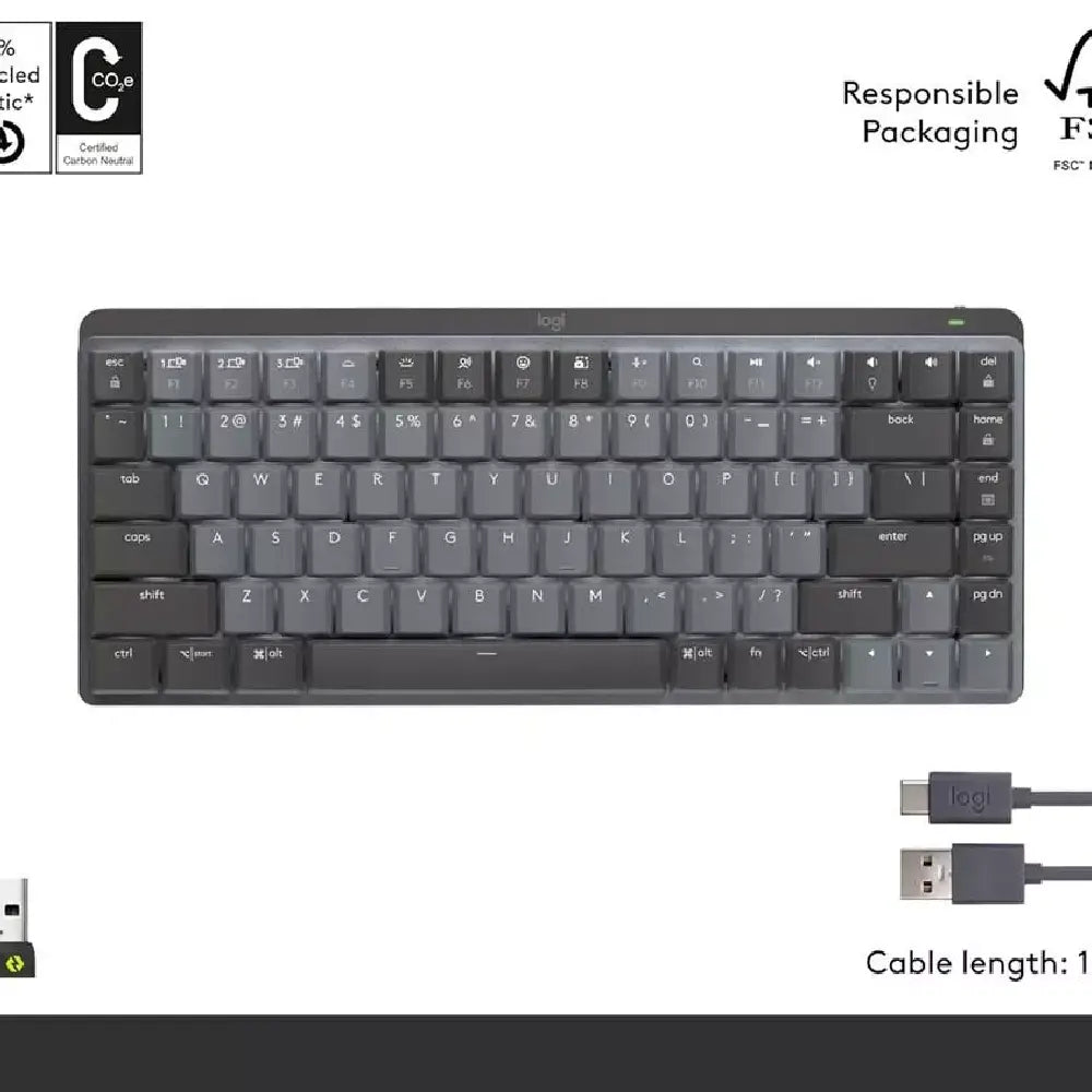 Logitech MX Mechanical Mini Wireless Illuminated Keyboard 920-010552 thumbnail