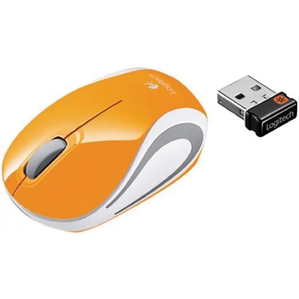 Logitech Mouse Wireless Mini M187 ORANGE 910-003255 thumbnail