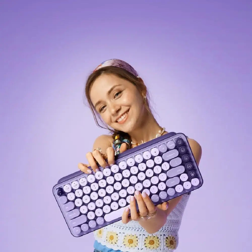 Logitech POP Keys Wireless Bluetooth Mechanical Keyboard - Cosmos thumbnail