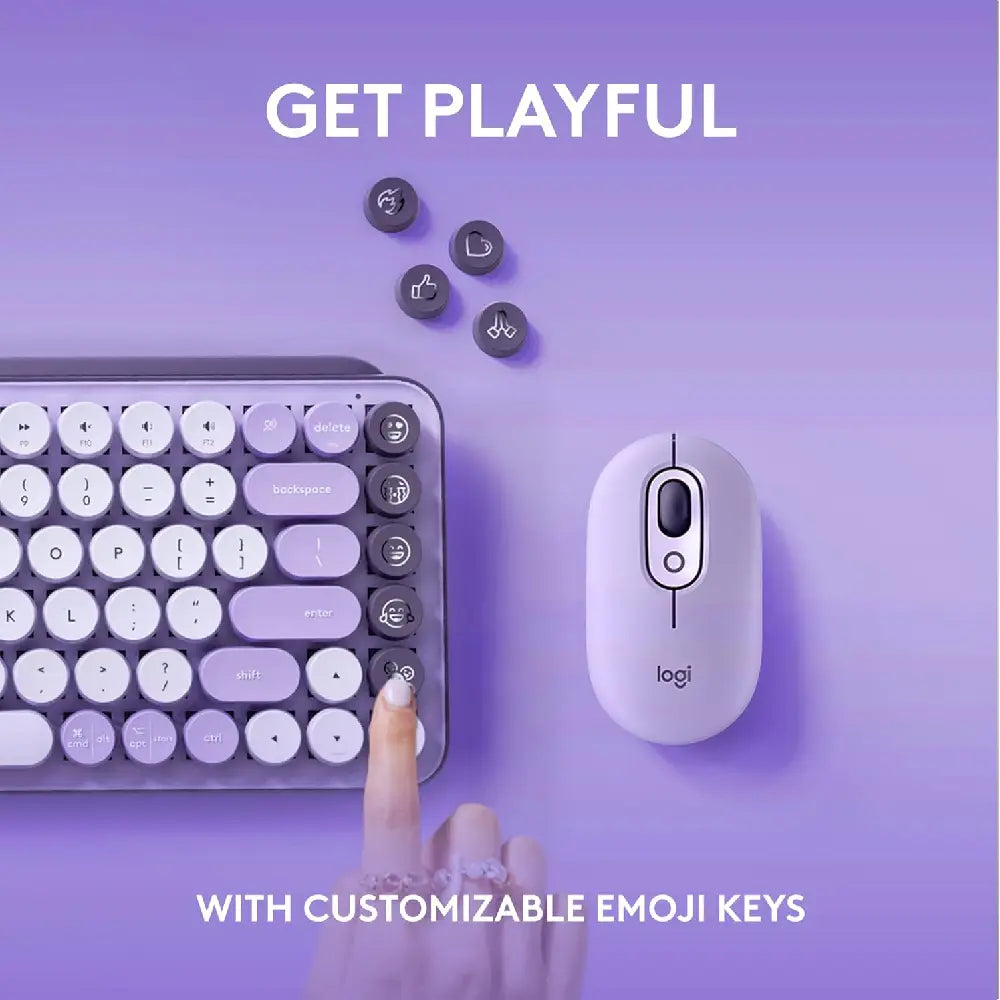 Logitech POP Keys Wireless Bluetooth Mechanical Keyboard - Cosmos thumbnail