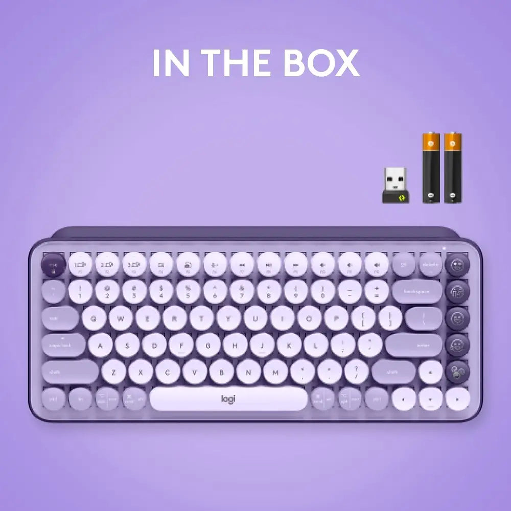 Logitech POP Keys Wireless Bluetooth Mechanical Keyboard - Cosmos thumbnail