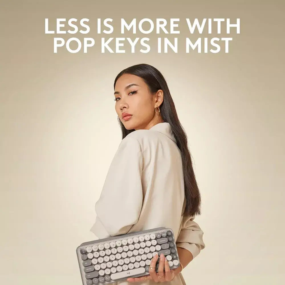 Logitech POP Keys Wireless Bluetooth Mechanical Keyboard - Mist thumbnail