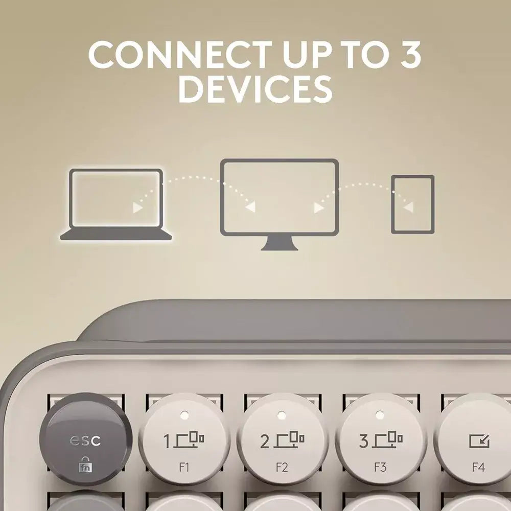 Logitech POP Keys Wireless Bluetooth Mechanical Keyboard - Mist thumbnail