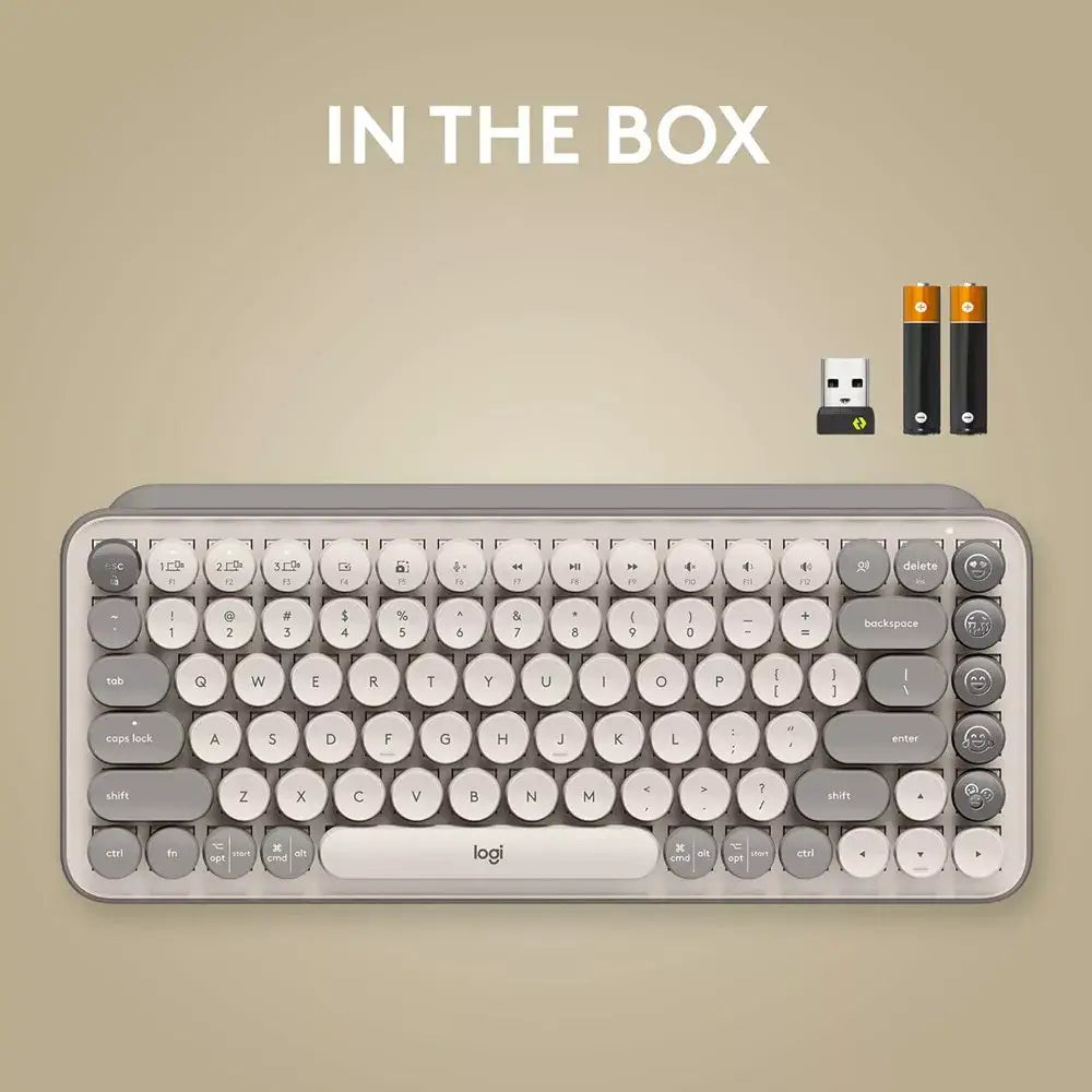 Logitech POP Keys Wireless Bluetooth Mechanical Keyboard - Mist thumbnail