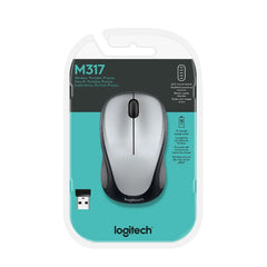 Logitech M317 Wireless Mouse  Light Steel 910-005766