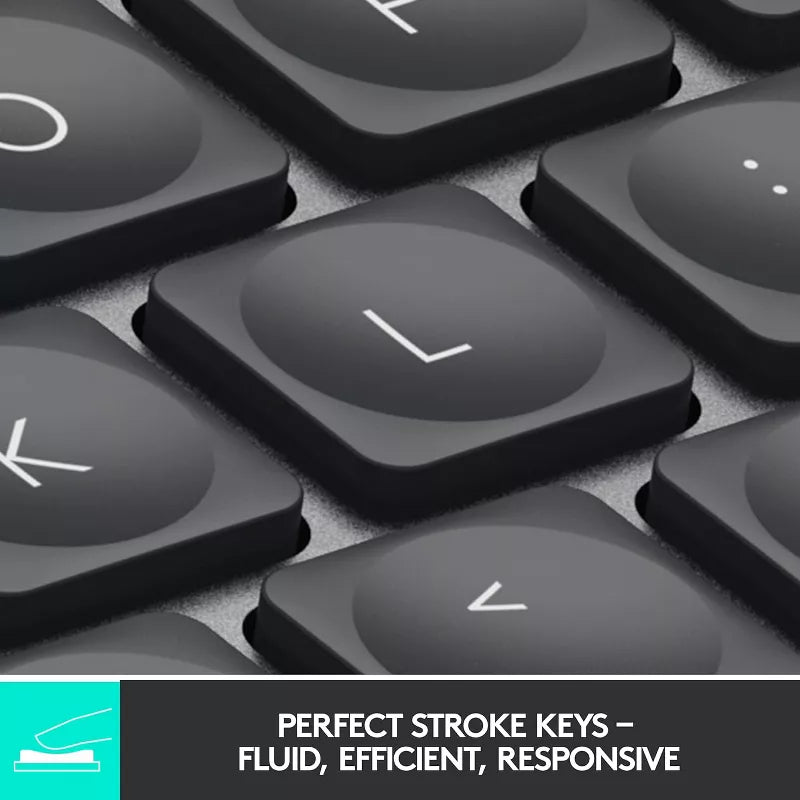 Logitech MX Keys Mini Minimalist Wireless Illuminated Keyboard, Compact, Bluetooth, Backlit, USB-C, - Graphite thumbnail