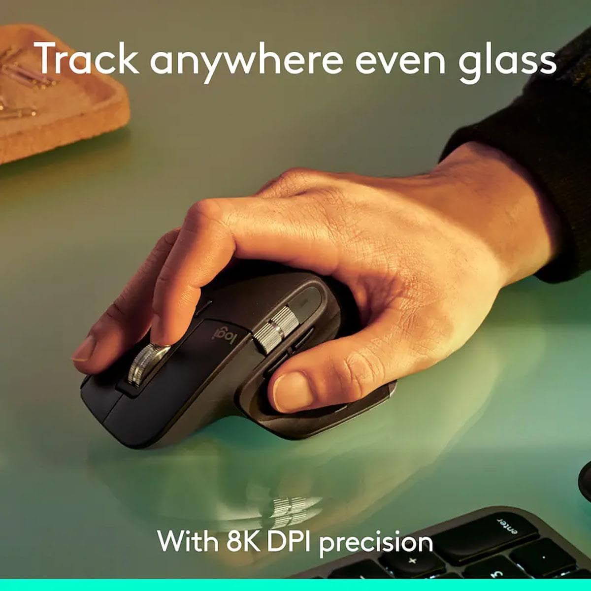Logitech MX Master 3S Performance Wireless Mouse with Ultra-Fast Scrolling, Ergonomic Design, 8K DPI Sensor, Track on Glass, Quiet Clicks, Bluetooth & USB Receiver, Black thumbnail