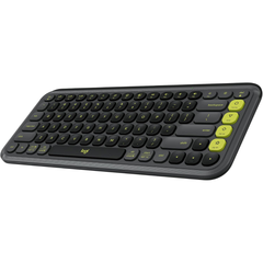 Logitech POP ICON Keys Wireless Bluetooth Keyboard, Comfortable Typing, Programmable Keys, Easy-Switch Between up to 3 Devices, for Laptop, Tablet, PC – Graphite and Green