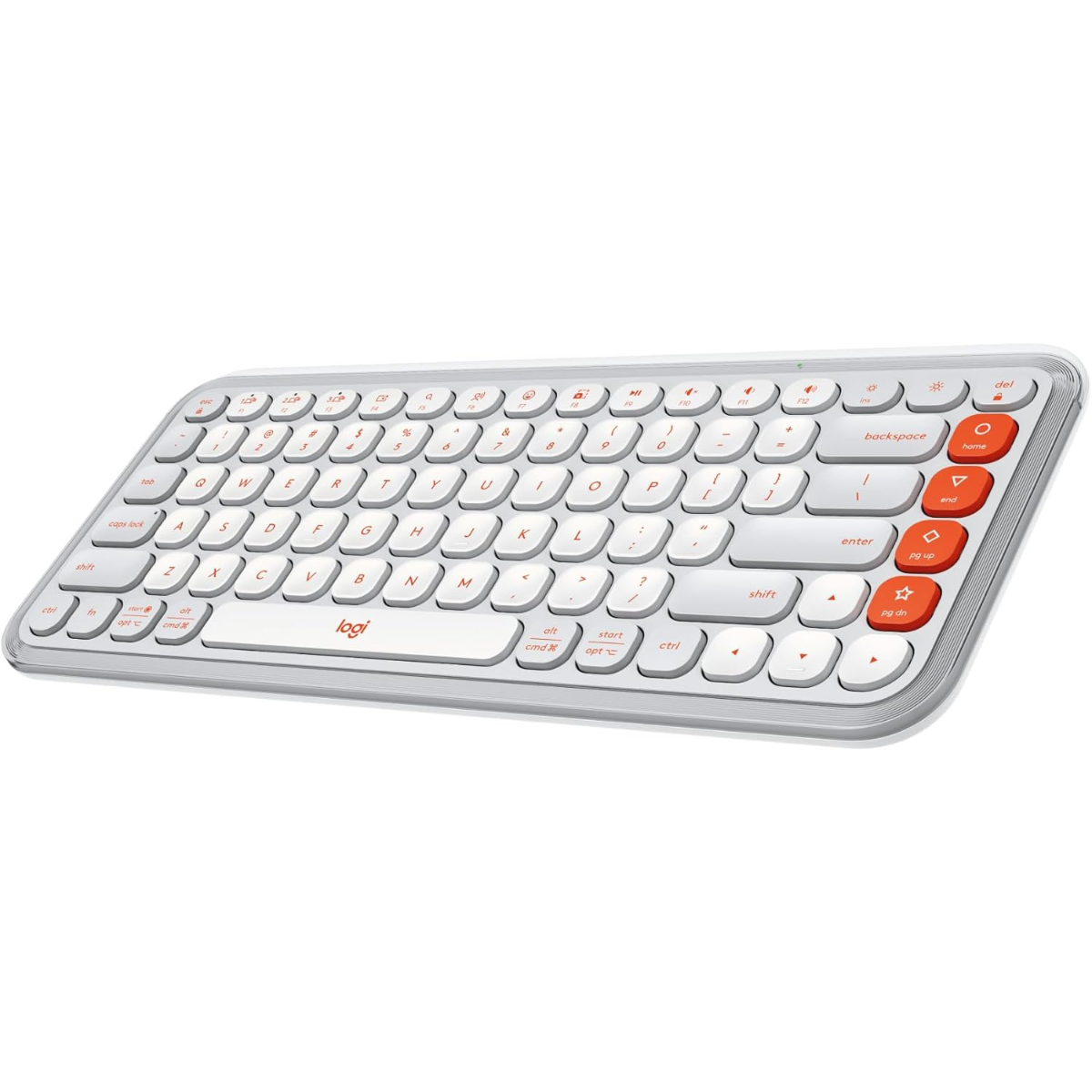 Logitech POP ICON Keys Wireless Bluetooth Keyboard, Comfortable Typing, Programmable Keys, Easy-Switch Between up to 3 Devices, for Laptop, Tablet, PC – Graphite and Green thumbnail
