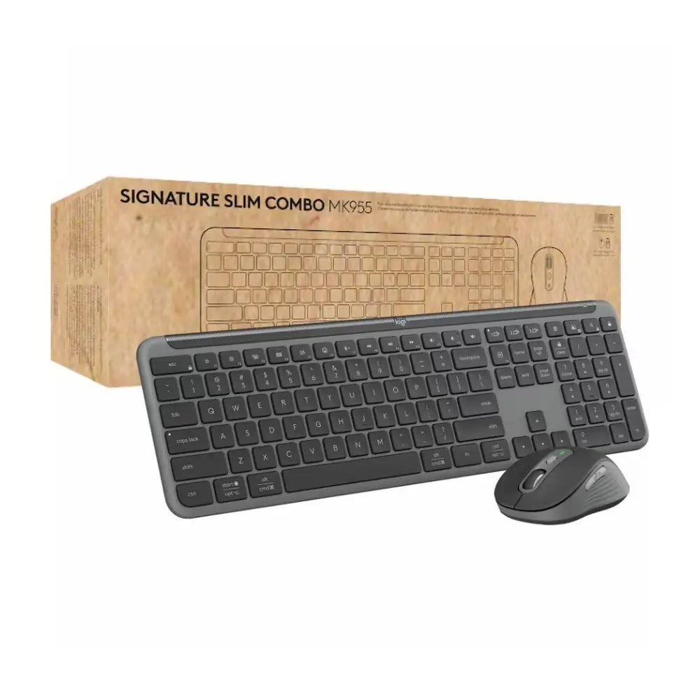 Logitech Signature Slim MK955 Combo Keyboard and Mouse for Business. Get fast access to Microsoft Copilot in Windows* to improve productivity by seamlessly adding the everyday AI companion to employee workflows with a single keystroke.  920-013271 thumbnail