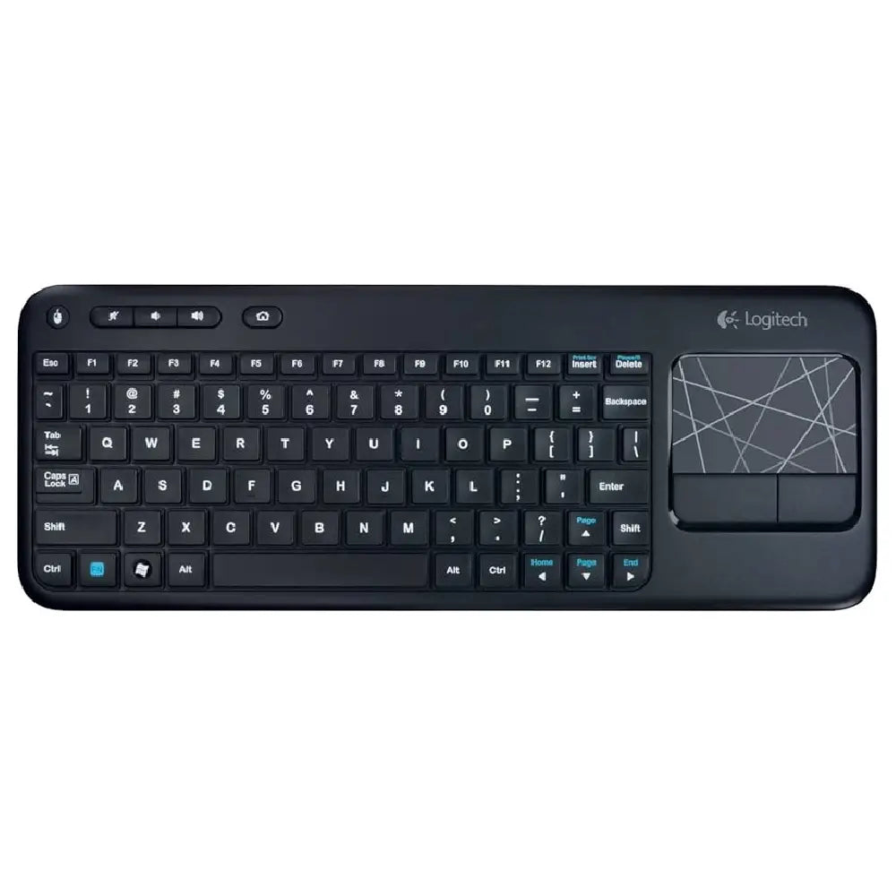 Logitech Wireless Touch Keyboard K400 with Built-In Multi-Touch Touchpad. Say goodbye to hunching over your laptop and constantly getting up to navigate on your TV-connected laptop. K400 thumbnail