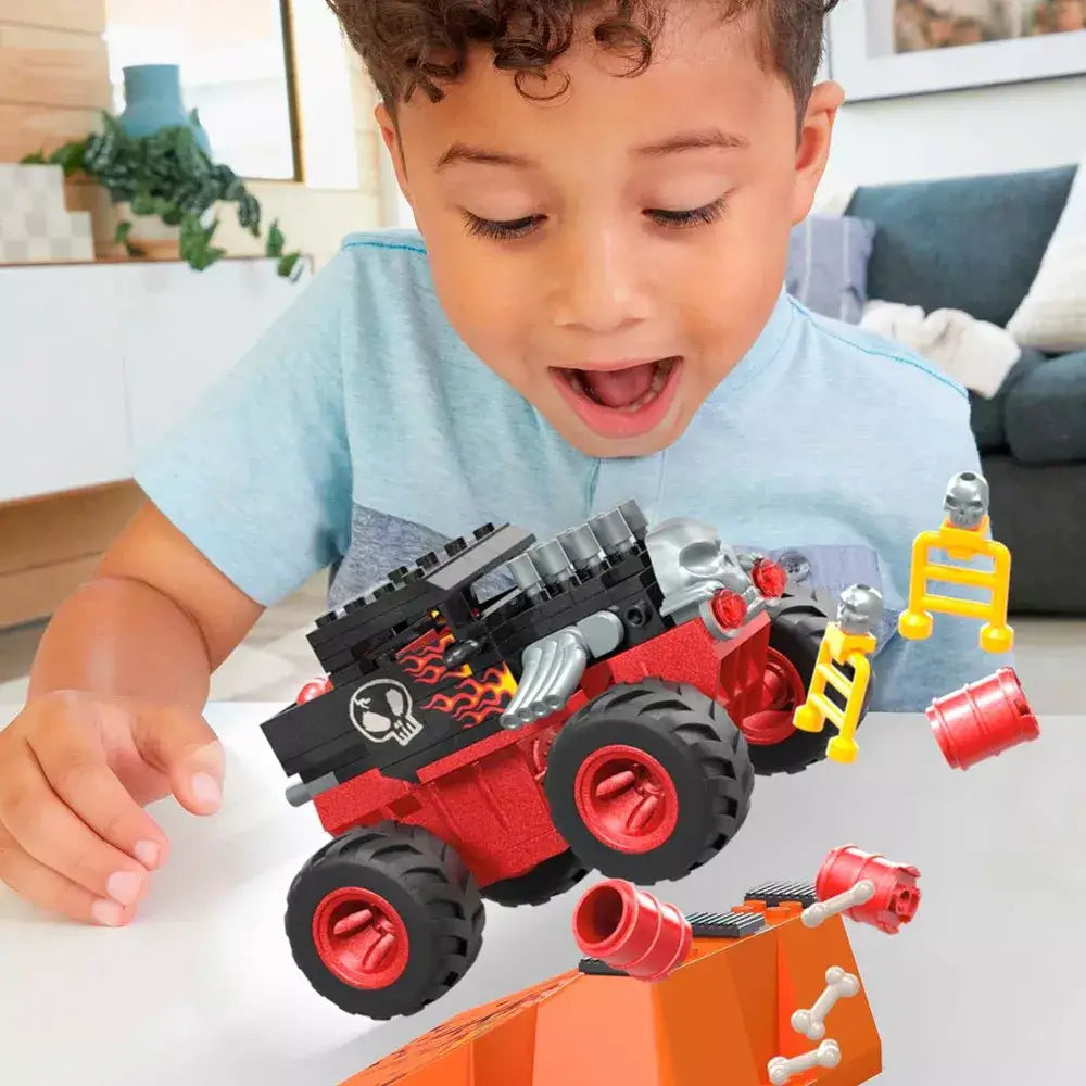 MEGA Hot Wheels Monster Trucks Toy Car Building Set HKF87 thumbnail