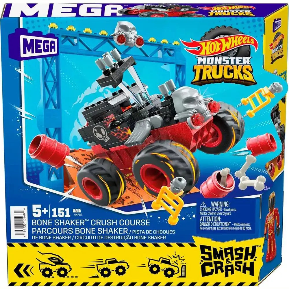 MEGA Hot Wheels Monster Trucks Toy Car Building Set HKF87 thumbnail