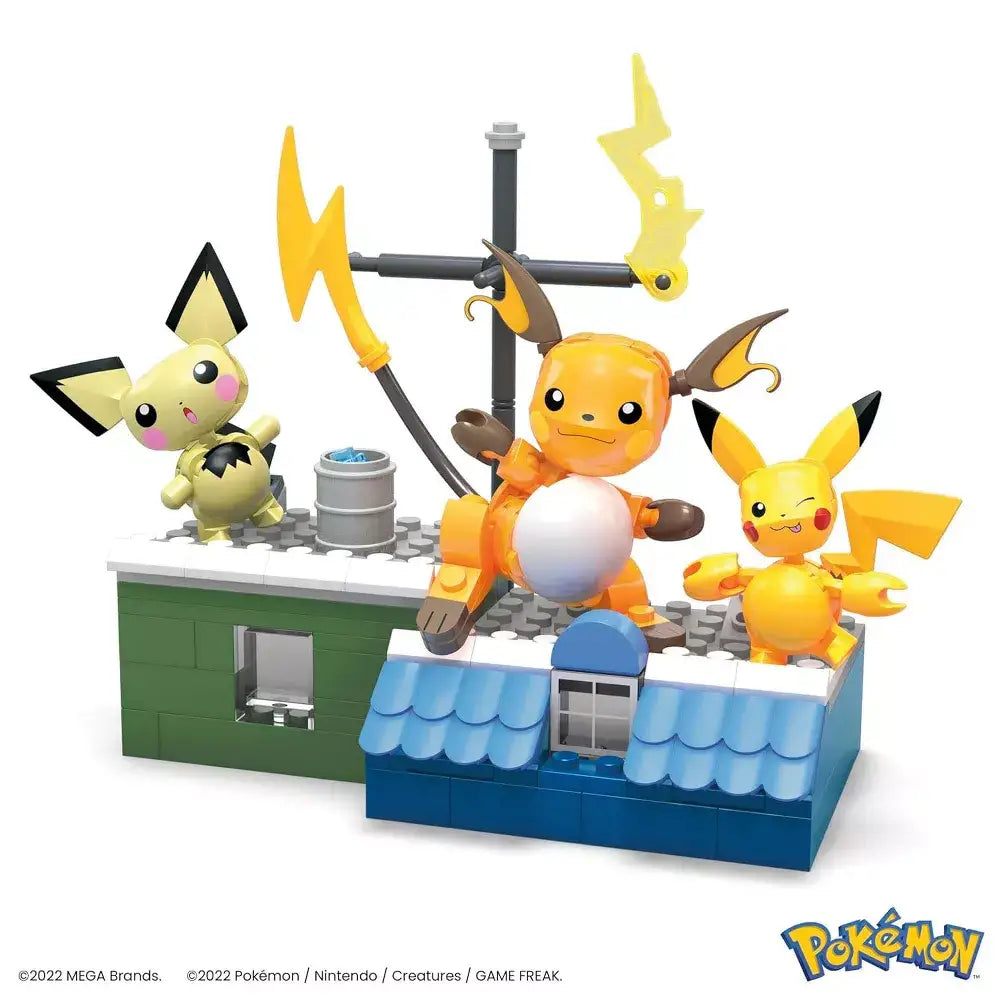 MEGA Pokemon Building Kit Pikachu Set with 3 Action Figures HKT23 thumbnail