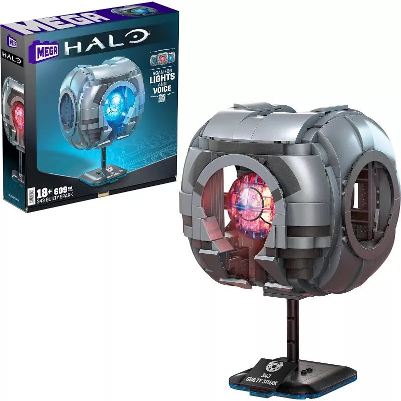 MEGA Halo Model Replica Building Toy, 343 Guilty Spark with 609 Pieces thumbnail