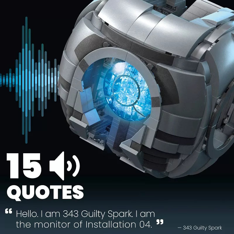 MEGA Halo Model Replica Building Toy, 343 Guilty Spark with 609 Pieces thumbnail