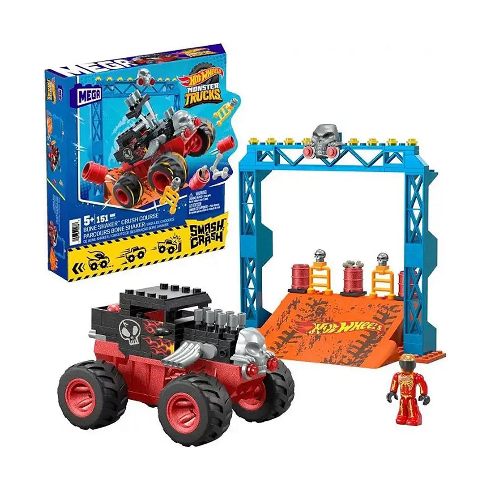 MEGA Hot Wheels Monster Trucks Toy Car Building Set HKF87 thumbnail