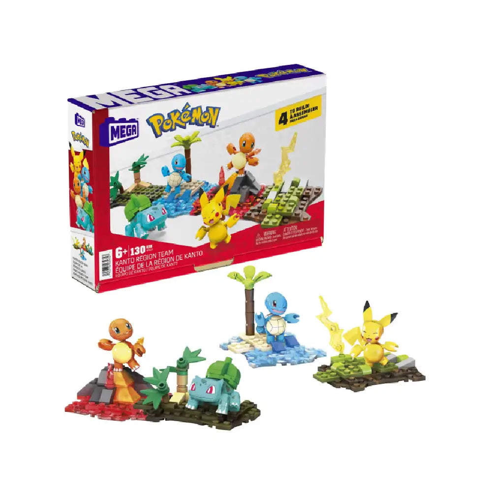 MEGA Pokémon Building Kit Kanto Region Team with 4 Figures HFG05 thumbnail