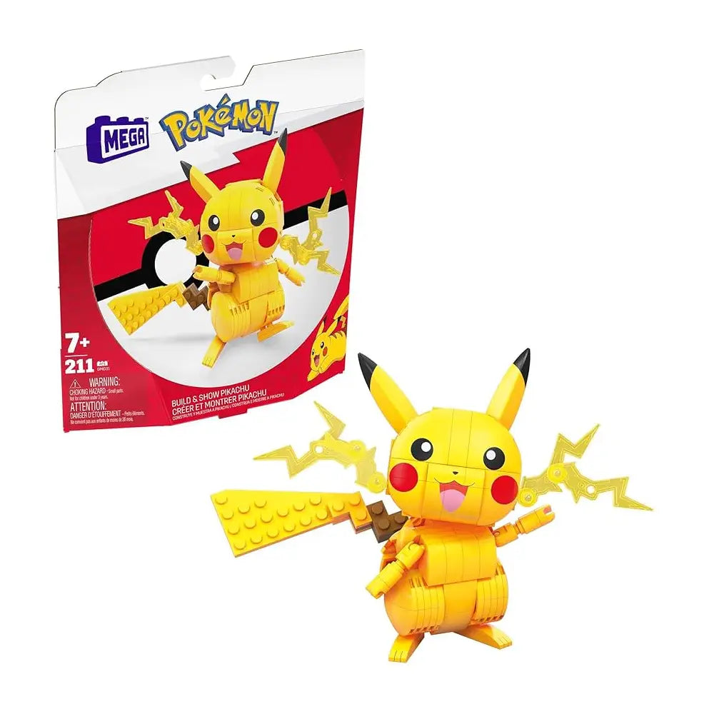 MEGA Pokémon Building Toy Kit Pikachu With 1 Action Figure GMD31 thumbnail