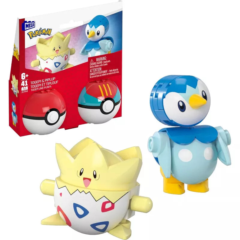 MEGA Pokémon Building Toys Set, Poké Ball 2-Pack, Togepi & Piplup 41 Pieces thumbnail