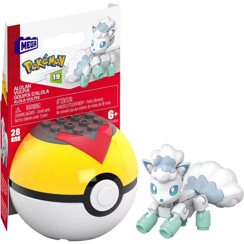 MEGA Pokémon Poké Ball Torchic, Treecko, Mudkip, Vulpix, Meowth,or Rattata Toy Figure Choose One Pokémon Collector Gift thumbnail