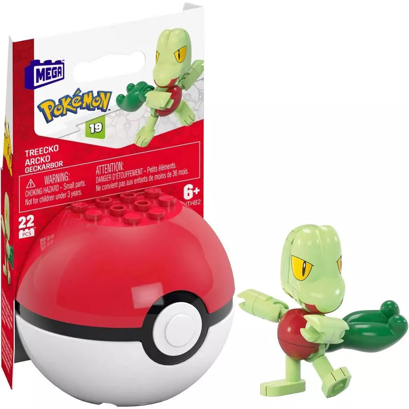 MEGA Pokémon Poké Ball Torchic, Treecko, Mudkip, Vulpix, Meowth,or Rattata Toy Figure Choose One Pokémon Collector Gift thumbnail
