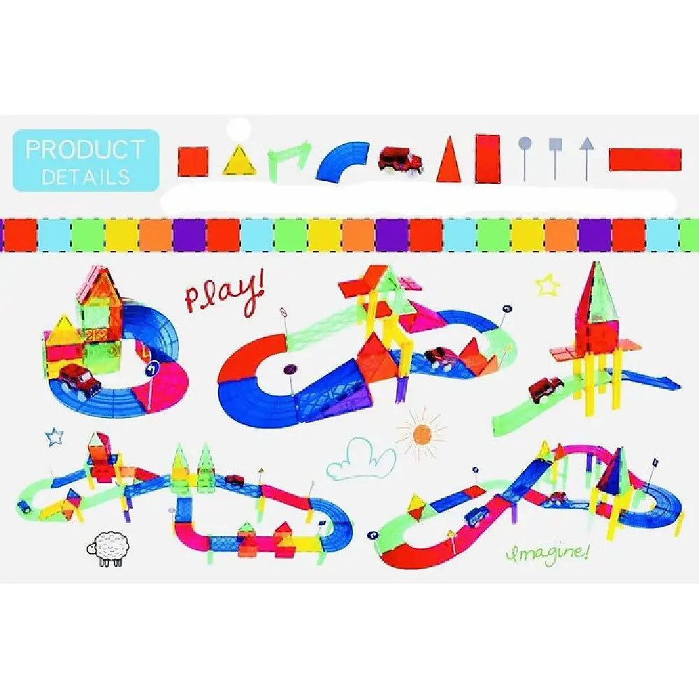 Mag-Genius 124 Piece Racing Track Set MGS-124 thumbnail