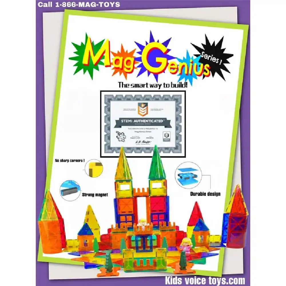 Mag-Genius Magnet Building Tiles 51 Piece Toy Set thumbnail