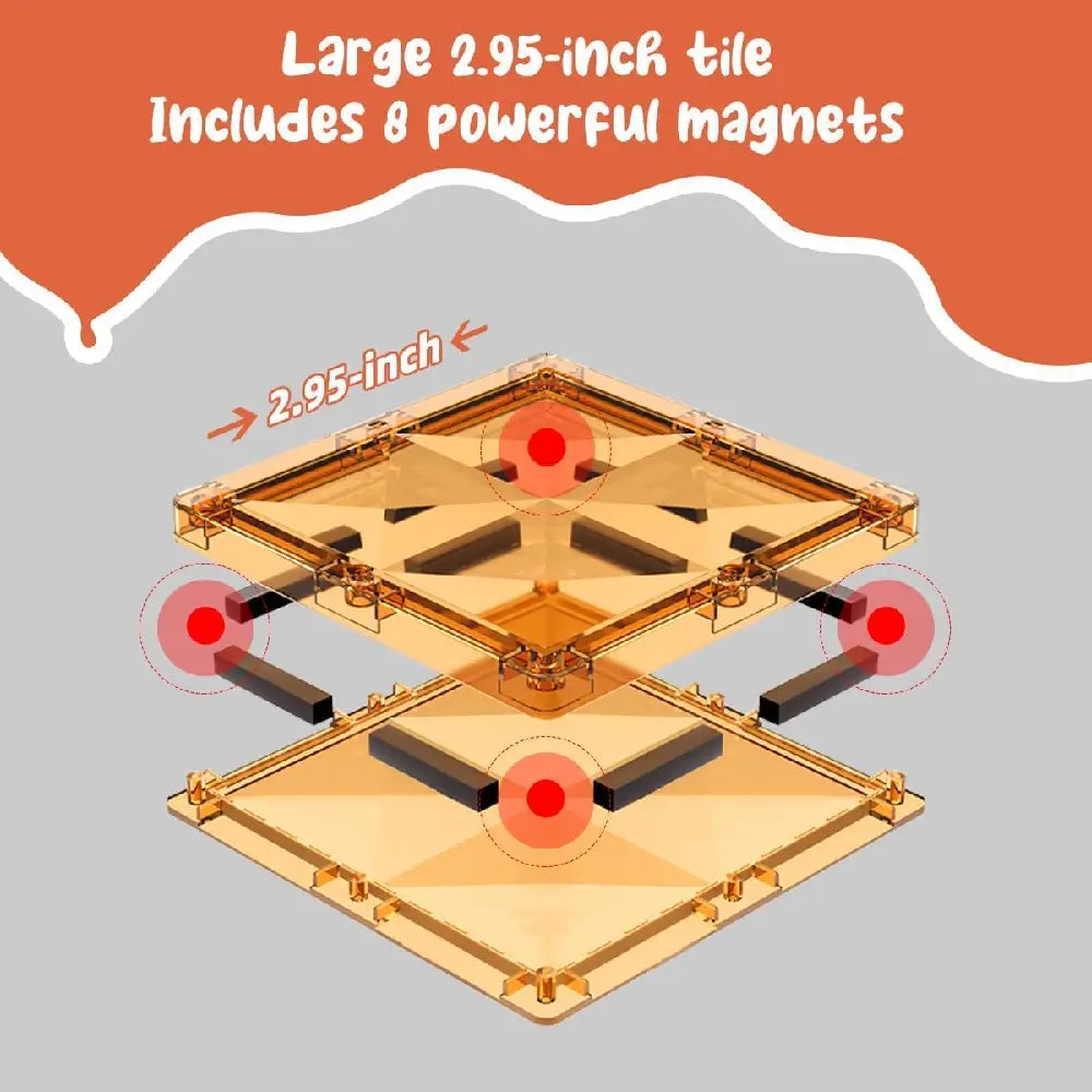 Mag-Genius Magnet Tiles Building Toy Set  143 pc MGS-143 thumbnail