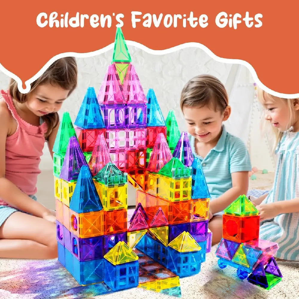 Mag-Genius Magnet Tiles Building Toy Set  143 pc MGS-143 thumbnail