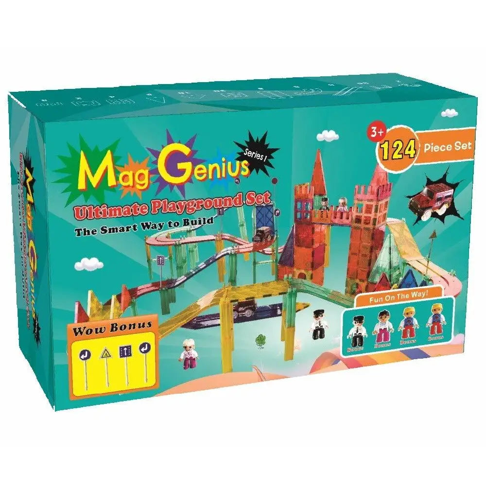 Mag-Genius 124 Piece Racing Track Set MGS-124